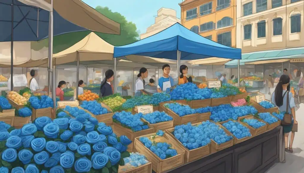where to buy blue roses in singapore