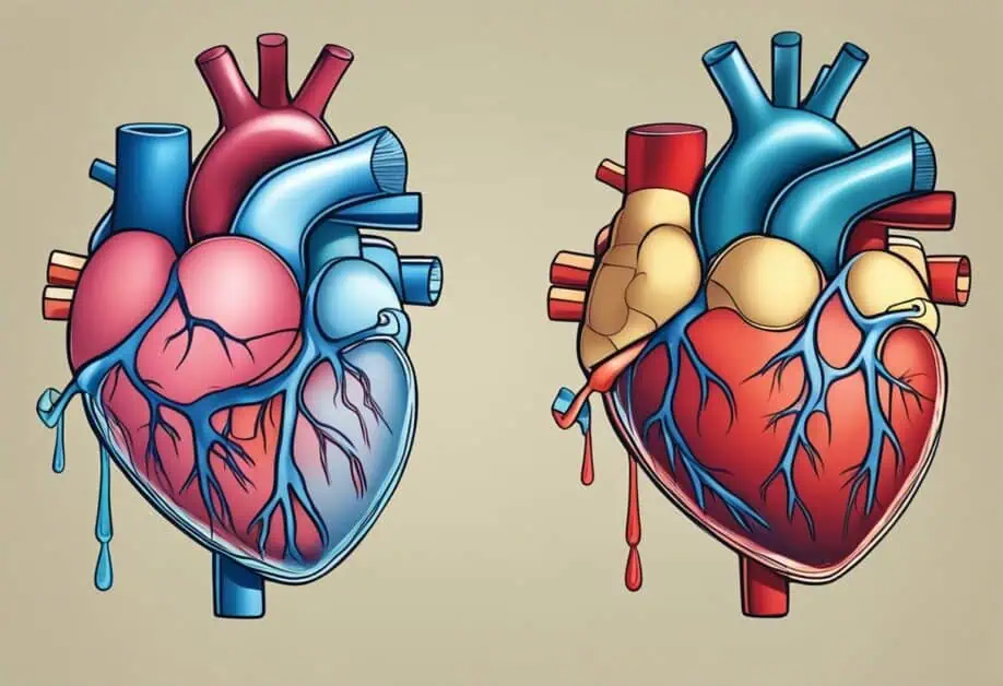 congestive heart failure vs heart attack