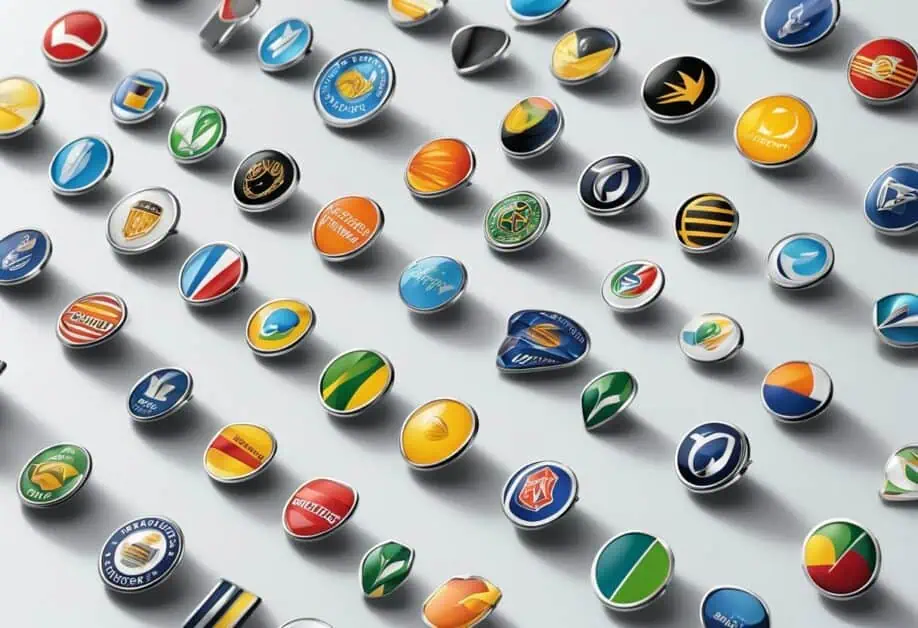 corporate logo pins
