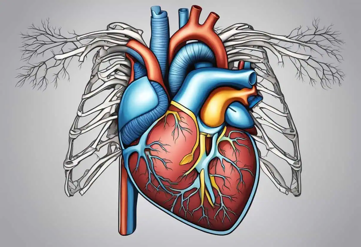 human heart location