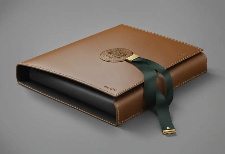 leather portfolio corporate gift