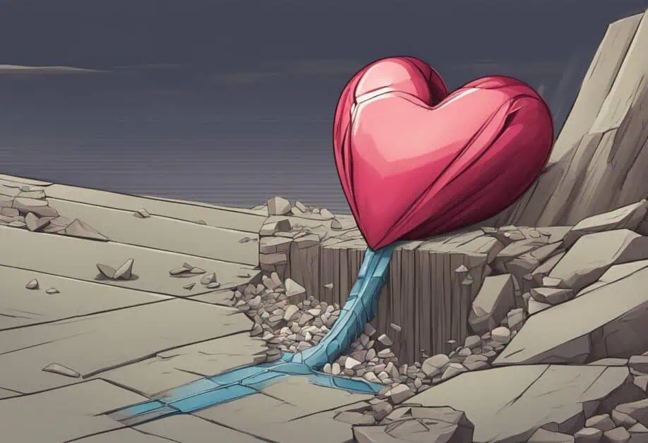 pain throws your heart to the ground