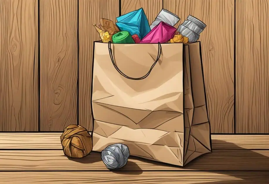red paper bag