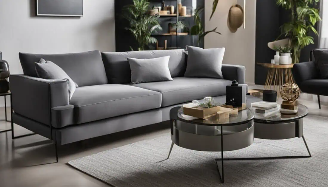 F31 Furniture: Save 33% on Sofy Fabric Sofa – Grey!