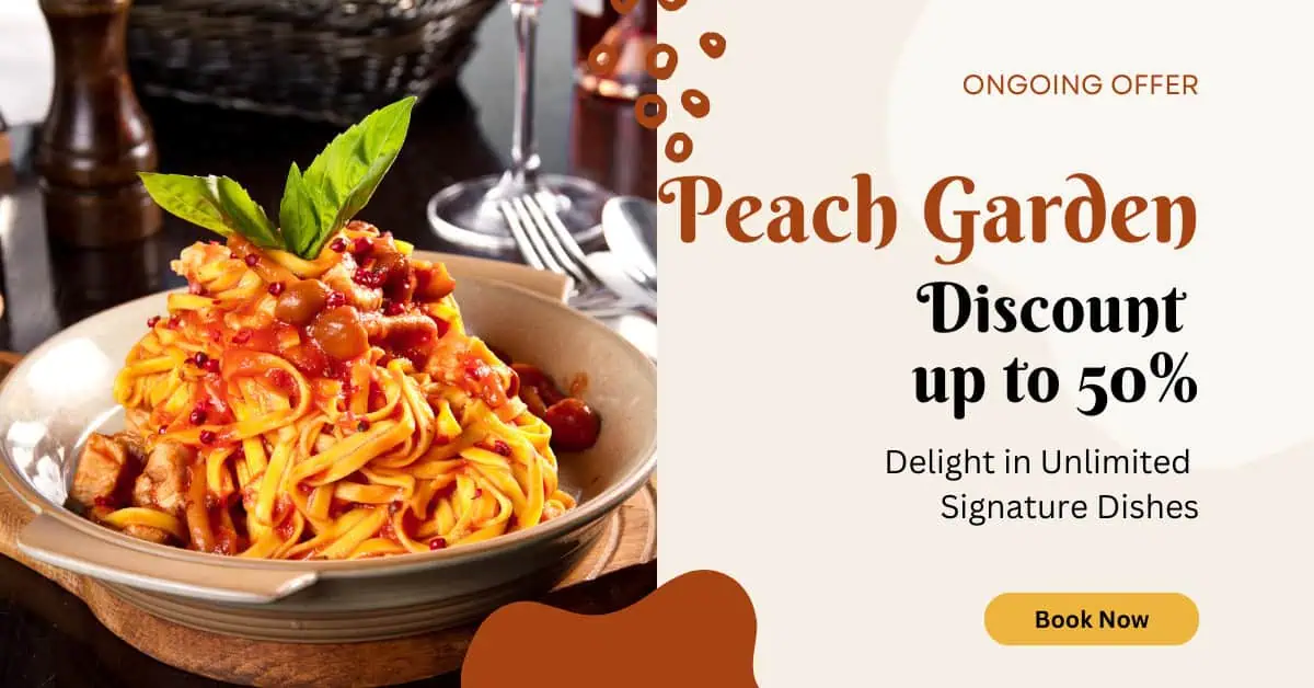 Savor Peach Garden’s Signature Dishes at 50% Off with Min. 4 Adults!