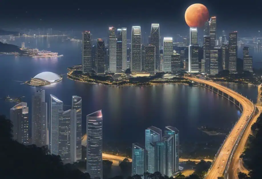 blood moon total lunar eclipse singapore