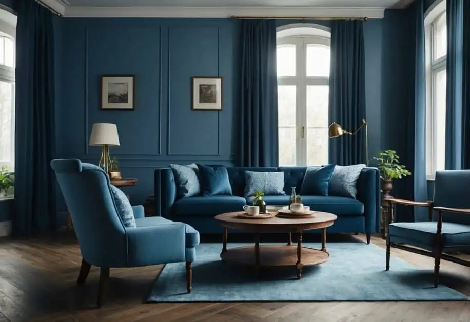 blue furniture