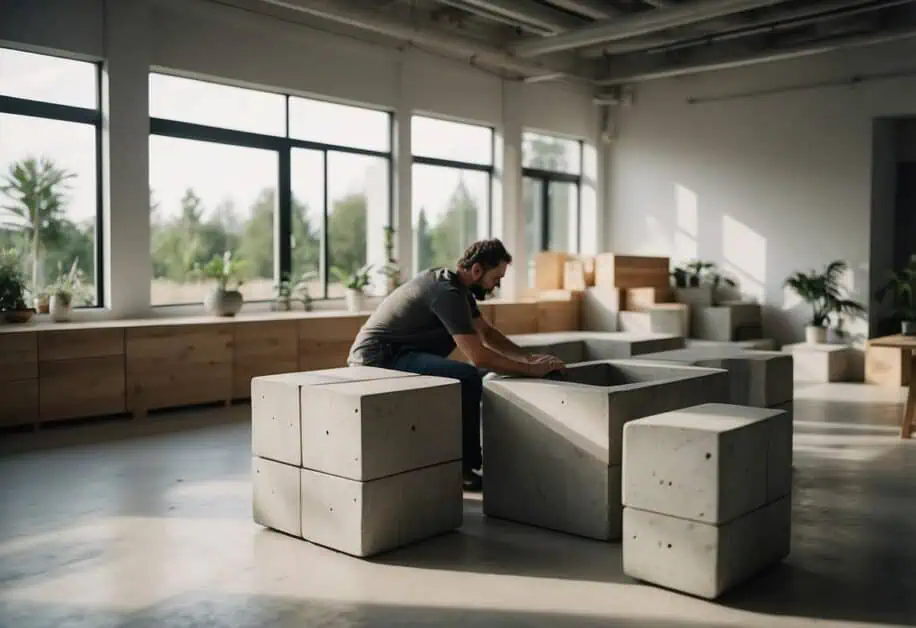 concrete block furniture diy