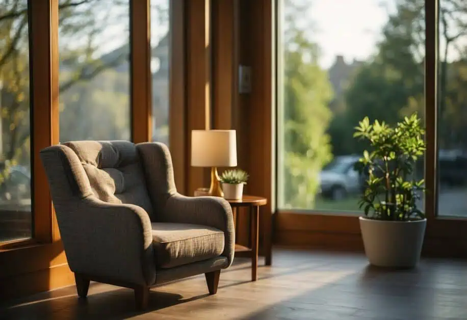 furniture near window