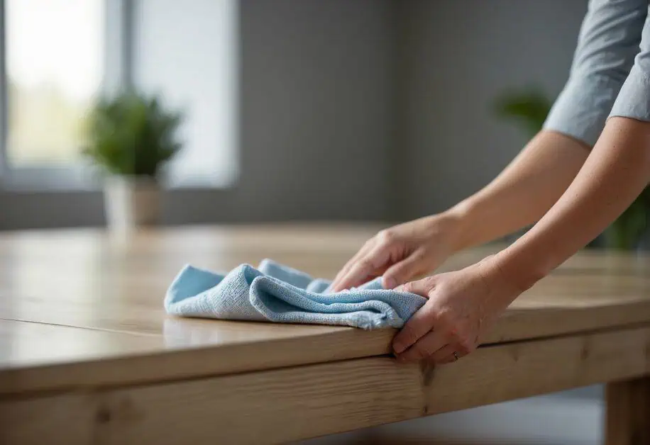 how to clean white wood furniture