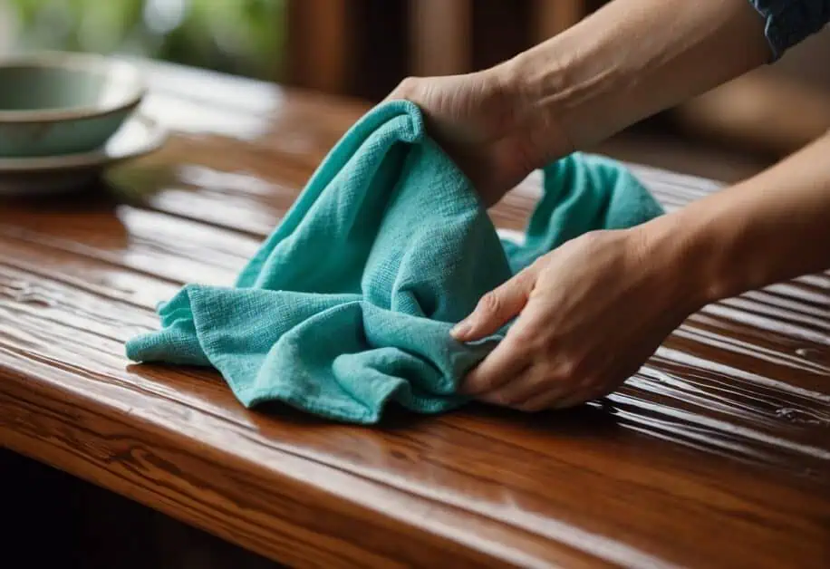 how to remove oil stains from teak furniture
