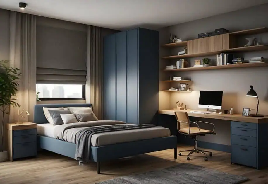 l shaped bedroom furniture placement