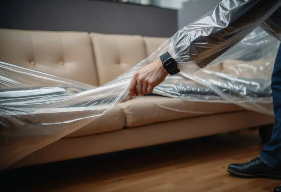 plastic wrap furniture protection