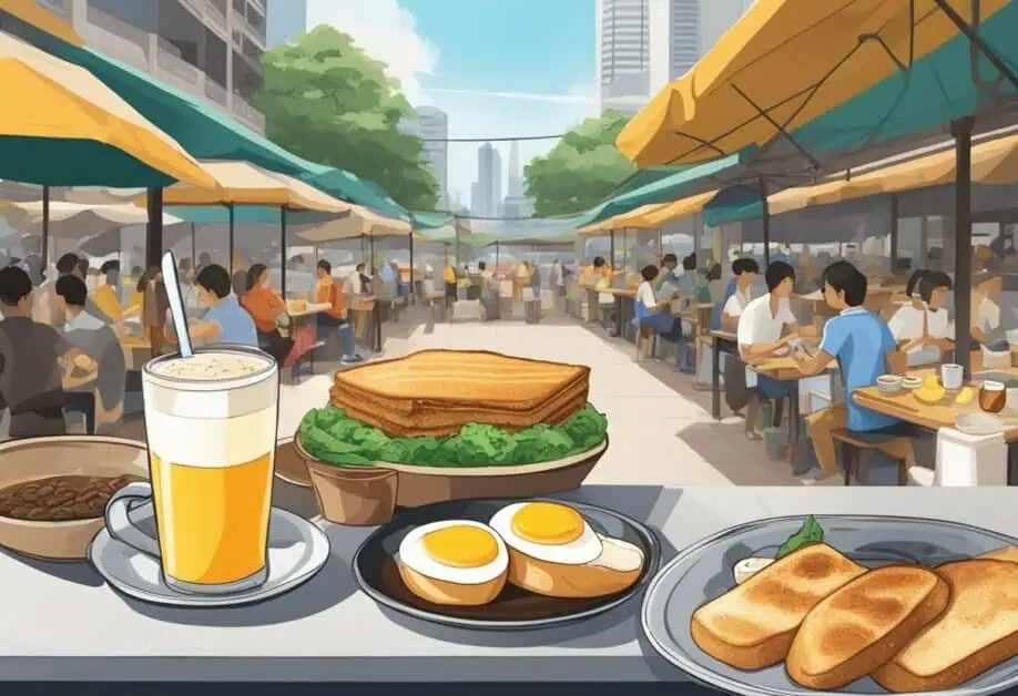 typical singapore breakfast