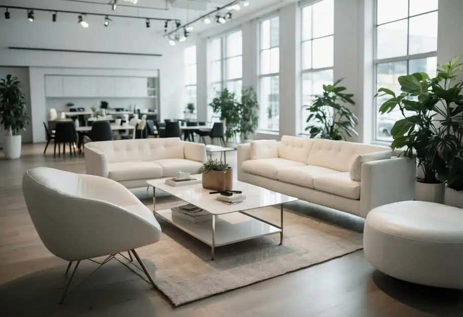 white furniture store