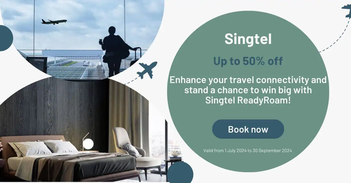 Earn 100,000 KrisFlyer Miles & Save Up to 50% on Singtel ReadyRoam Plans!