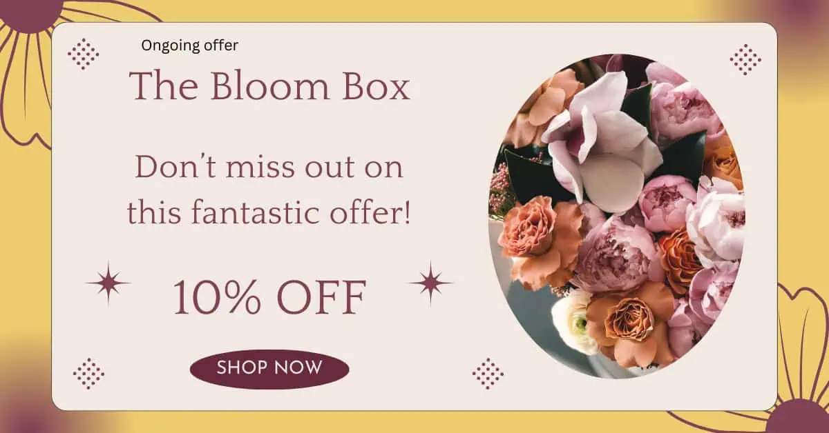 Enjoy 10% Off Your Flower Delivery with The Bloom Box!