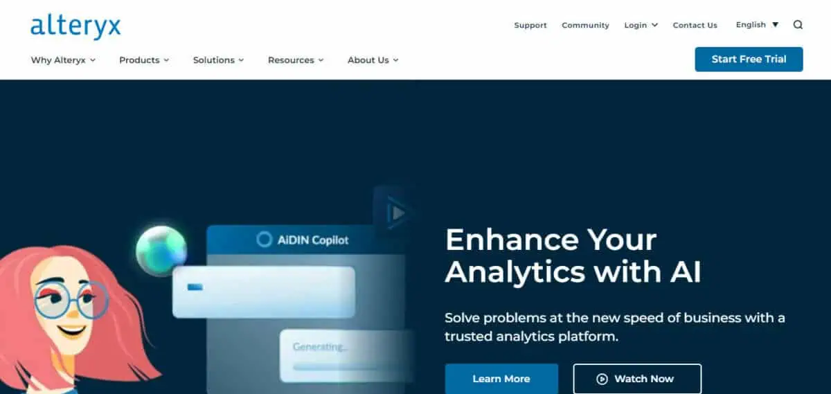 Alteryx display page