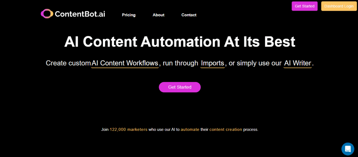 ContentBot AI display page
