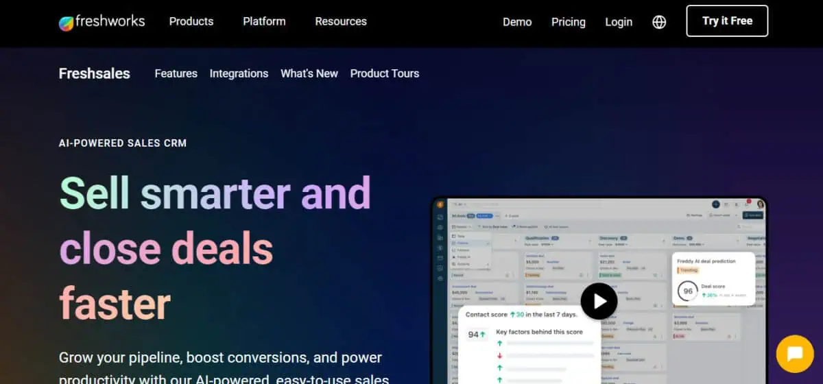 Freshworks CRM display page