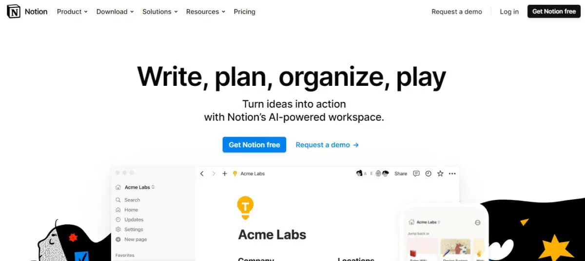 Notion display page