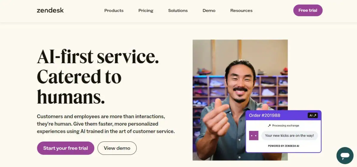 Zendesk display page