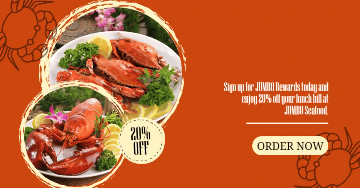 Enjoy a 20% Discount on Lunch at JUMBO Seafood for Members!