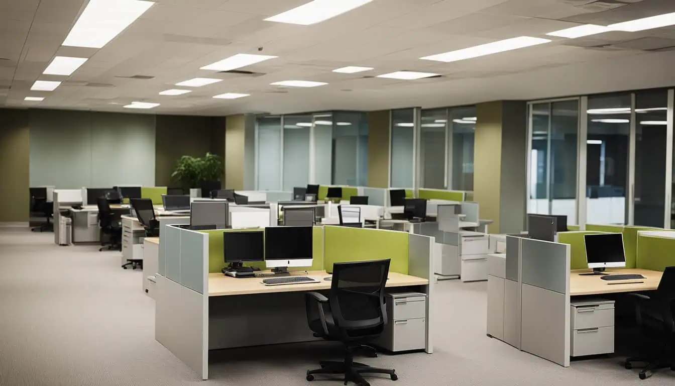 An office with desks and computers, illustrating a modern workspace in Singapore's digital marketing sector.