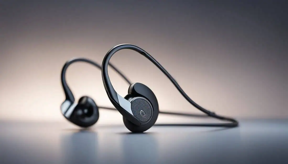 Stylish earpiece placed on a table, representing premium audio products from Singapore's top earpieces shop.