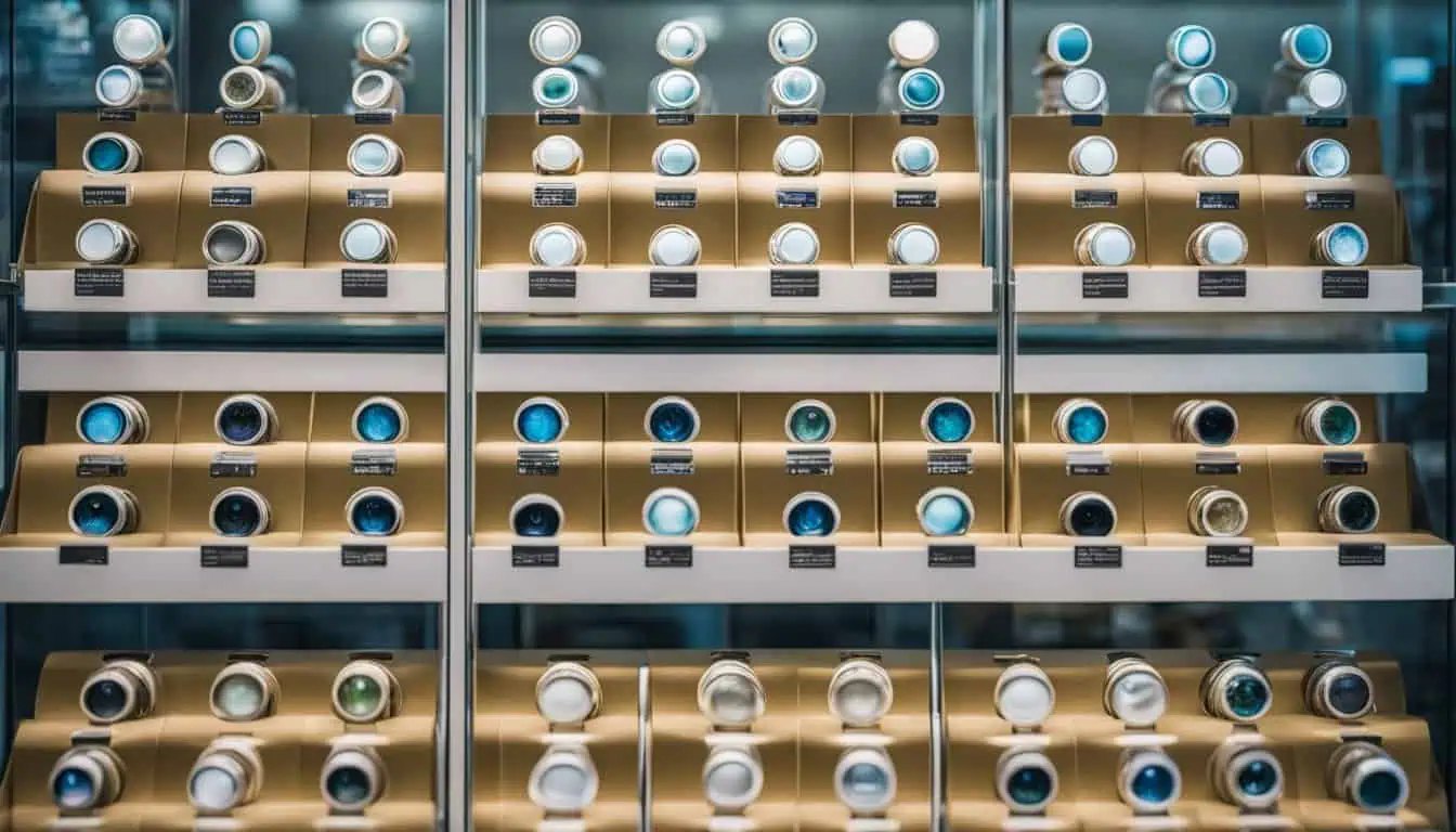 A display case showcasing a variety of watches, highlighting the best selection for watch enthusiasts in Singapore.