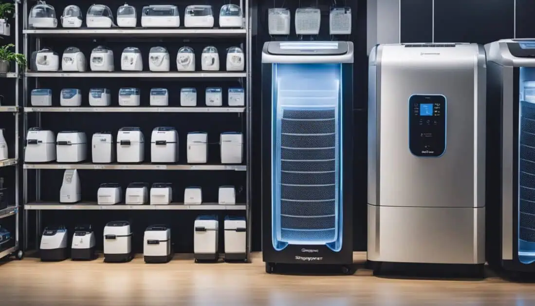 A room featuring multiple air dehumidifiers, showcasing a clean and healthy living environment.