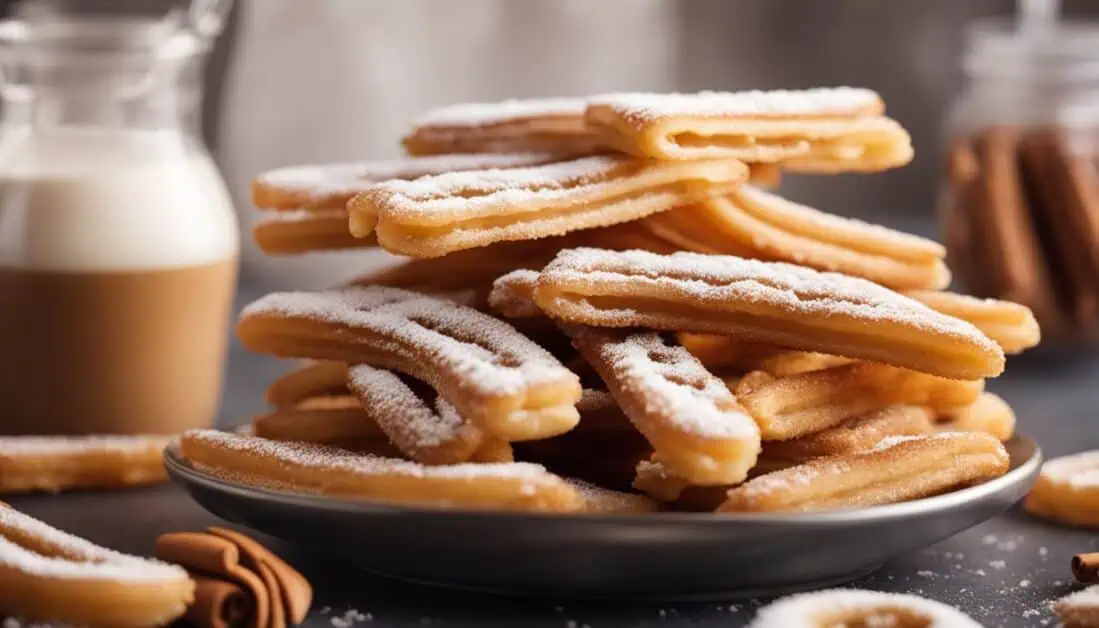 A bowl of churros served with milk and sprinkled with cinnamon, highlighting the best places to buy churros in Singapore.