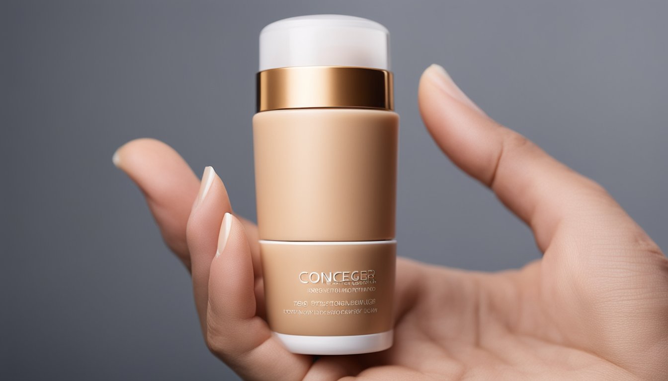 A woman showcasing a bottle of Sephora foundation, highlighting beauty products available in Singapore.