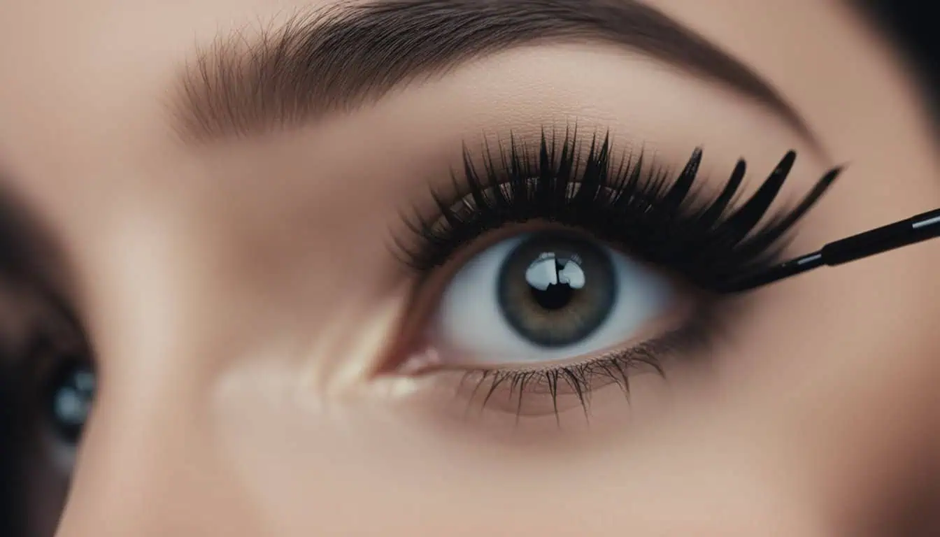 Close-up of a woman's eye showcasing beautifully applied eyeliner and long eyelashes, highlighting eye makeup trends in Singapore.