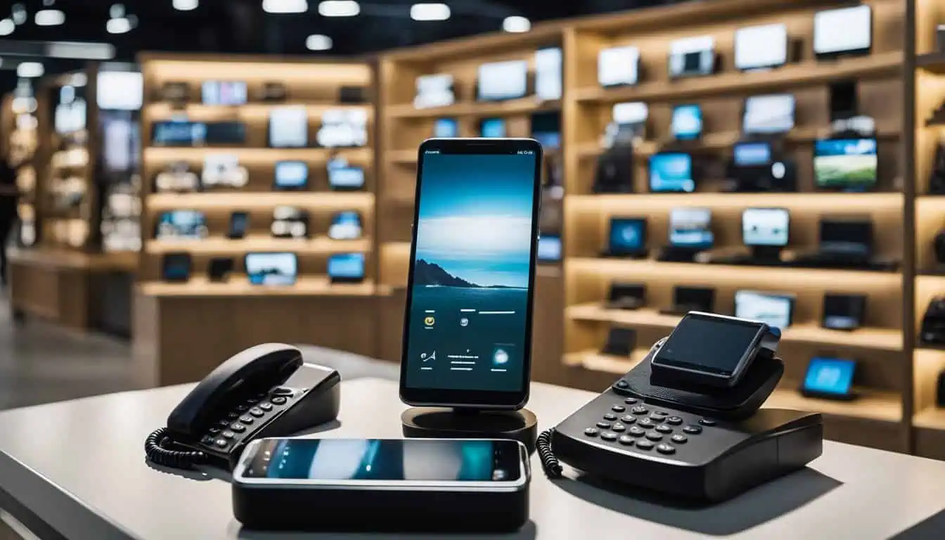 A table displaying various electronic devices, including the Google Pixel 2, available for purchase in Singapore.