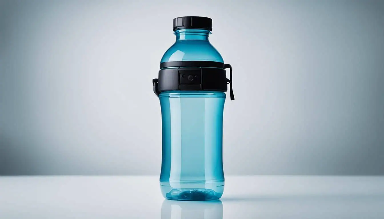 A blue water bottle with a sleek black lid, perfect for staying hydrated, found in the best stores across Singapore.
