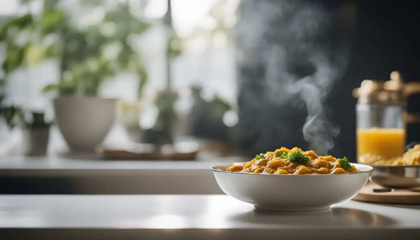 A bowl of curry sits invitingly on a table, showcasing a delightful dish from Joo Chiat's best restaurants.