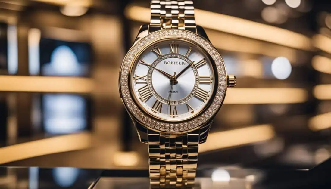 A refined gold watch with diamond details, perfect for women desiring luxury in Singapore's branded watch scene.