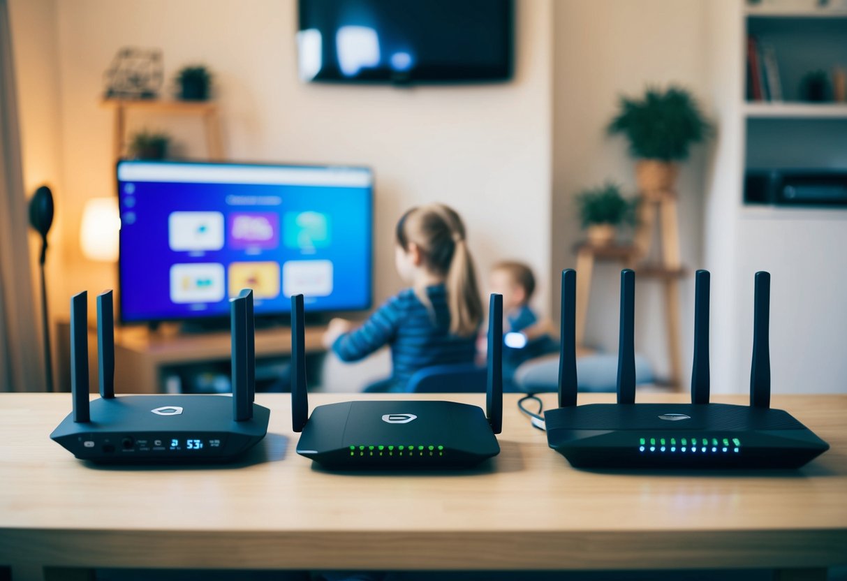 A family home with multiple devices connected to Vodafone Superfast 2 router, streaming, gaming, and working simultaneously