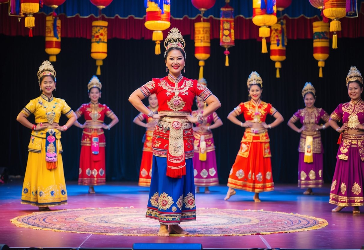 Baba Nyonya Cultural Show: vibrant colors, traditional costumes, lively music, and intricate decorations showcase the rich cultural heritage of Penang