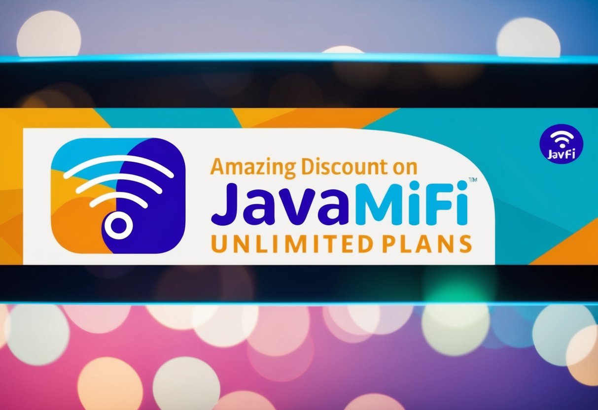 A colorful banner with the JavaMiFi logo and the words "Amazing Discount on JavaMiFi Unlimited Plans" displayed prominently