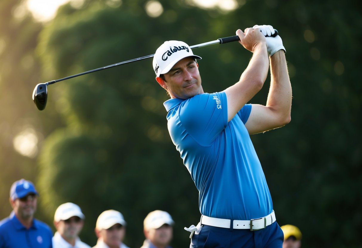 A golfer swings the Callaway Epic Speed Fairway Wood at a promotional event
