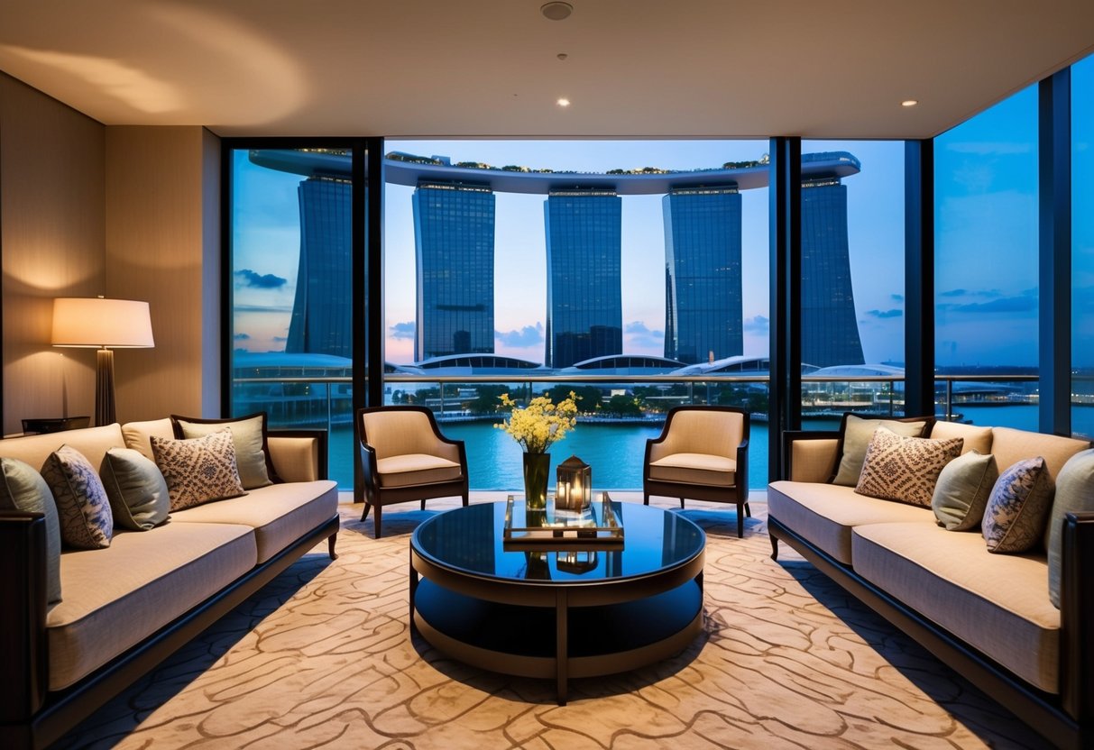 A luxurious suite at Marina Bay Sands with exclusive upgrades and promotional offers
