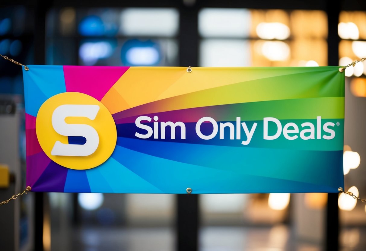 A colorful banner with the Singtel logo and the words "SIM Only Deals" displayed prominently