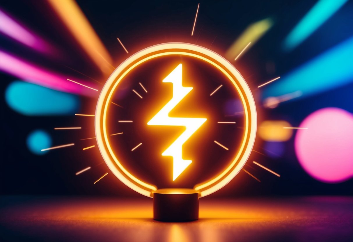 A glowing ion surrounded by smaller ions, emitting energy in all directions