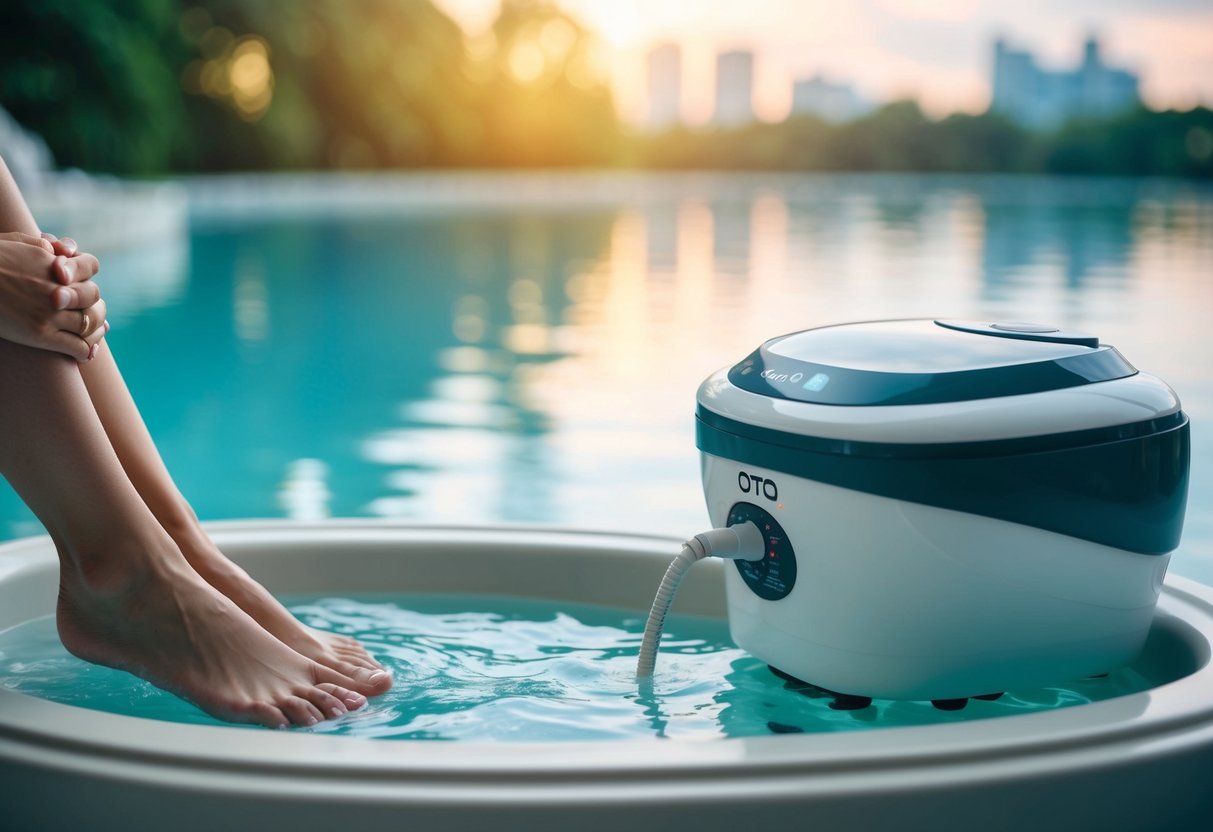 A serene foot spa with OTO Aqua Pro equipment, set in a tranquil wellness promotion in Singapore