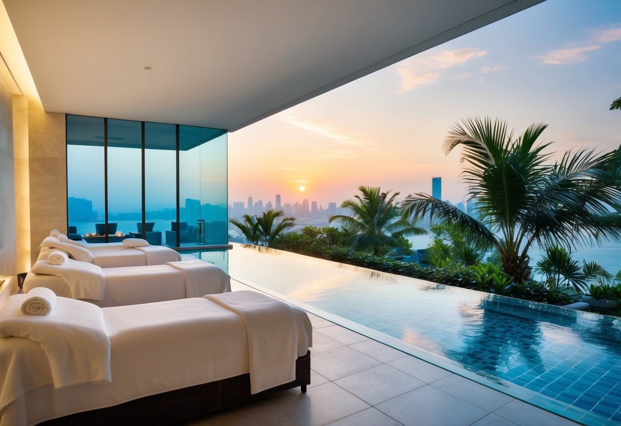 A serene spa oasis at Ritz-Carlton Singapore, featuring luxurious treatments and tranquil ambiance for a blissful staycation escape