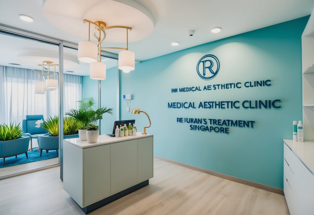 A serene medical aesthetic clinic with a focus on skin healing promotions for Rejuran S treatment in Singapore