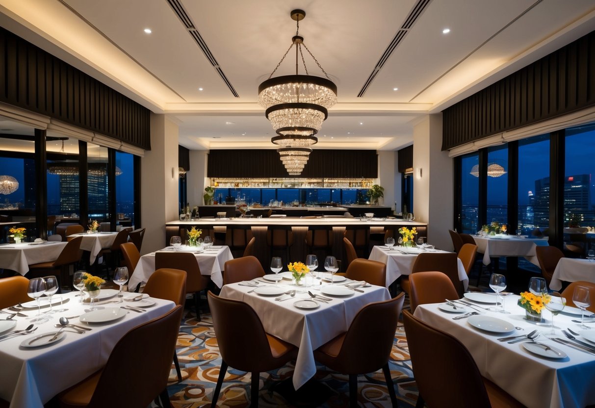 A bustling European-British restaurant in Singapore showcases limited-time Chef's signature dishes at Jaan