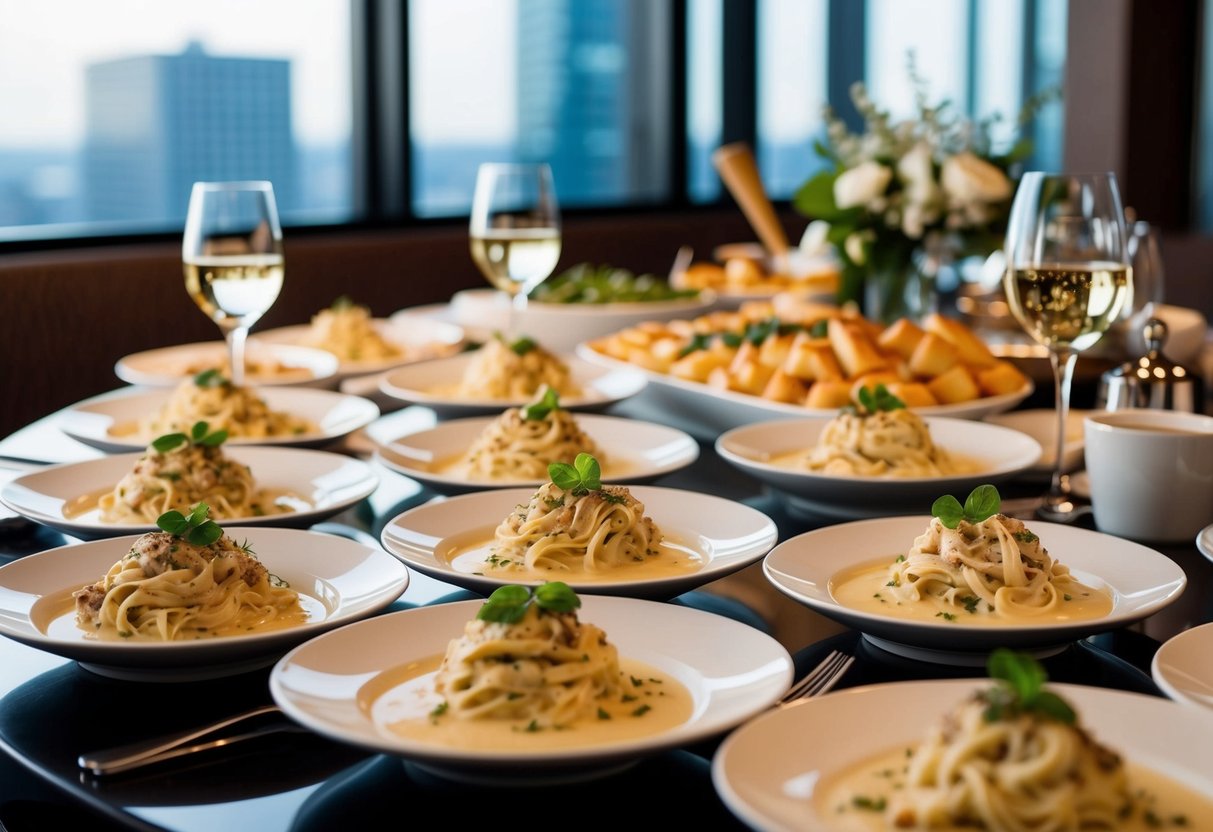 A lavish spread of truffle Alfredo dishes at InterContinental's Sunday brunch promotions